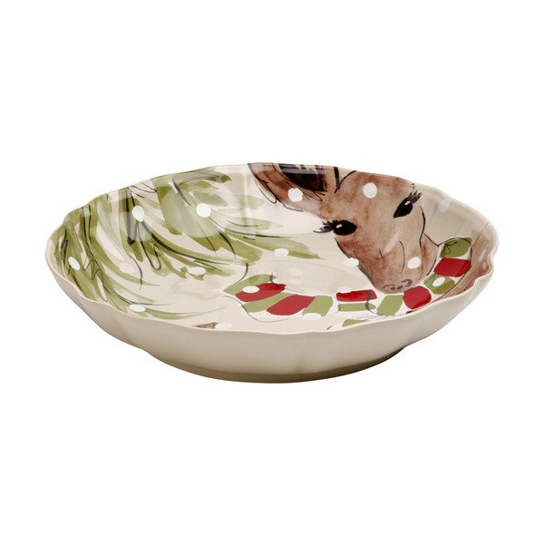 Insalatiera natalizia in gres Deer Freinds, ø 34 cm Deer Friends - Casafina