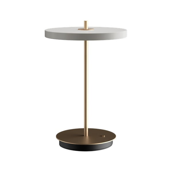 Lampada da tavolo dimmerabile a LED grigio chiaro con paralume in metallo (altezza 31 cm) Asteria Move - UMAGE