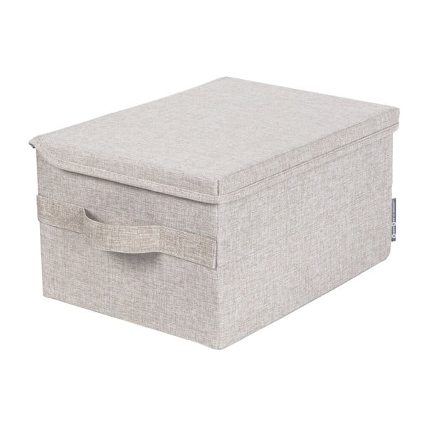 Scatola con coperchio beige in tessuto 35x26x19 cm Soft Storage – Bigso
