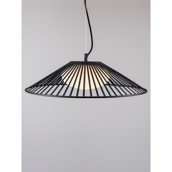 Lampadario LED nero opaco in metallo con paralume in vetro ø 50 cm Brume – Nova Luce-image-3