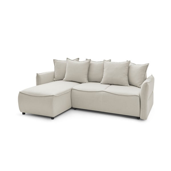 Divano letto angolare crema (angolo sinistro) Leon - Bobochic Paris-image-3