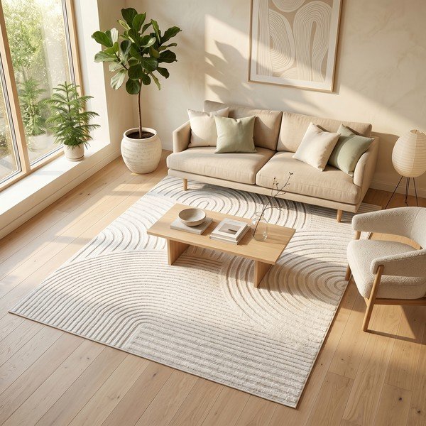 Tappeto crema 120x170 cm Whirl - ESTE-image-3