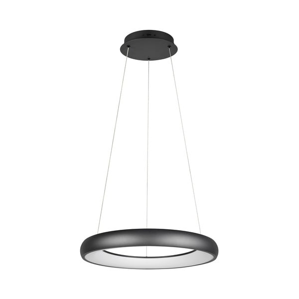 Lampadario nero opaco a LED dimmerabile con paralume in metallo ø 62 cm Cardona - Trio