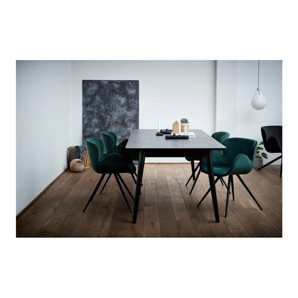 Sedia da pranzo verde in imbottito con braccioli Gaia – DAN-FORM Denmark-image-1