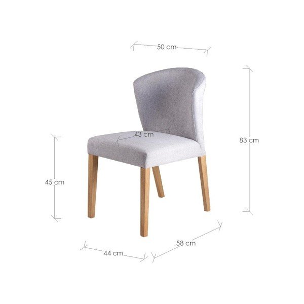 Set di 2 sedie da pranzo grigio chiaro Alina - sømcasa-image-4