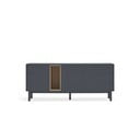 Cassettiera bassa grigio scuro 180x76 cm Corvo - Teulat