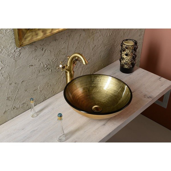 Rubinetto per lavandino color bronzo verticale Antea – Sapho-image-2