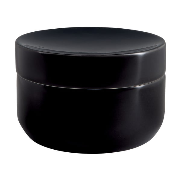 Organizer da bagno nero in ceramica per dischetti di cotone Jaro – Spirella
