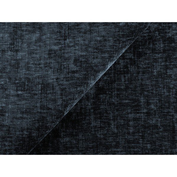 Poggiapiedi blu scuro con rivestimento in ciniglia Kuki – Makamii-image-4