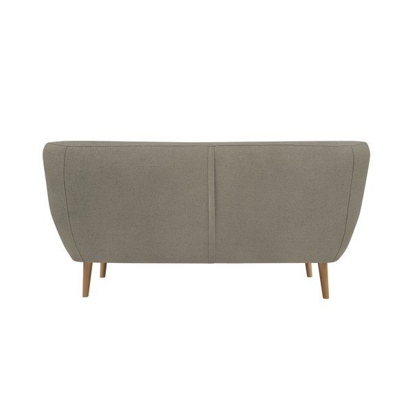 Divano a due posti marrone con gambe chiare Sicile - Mazzini Sofas-image-1