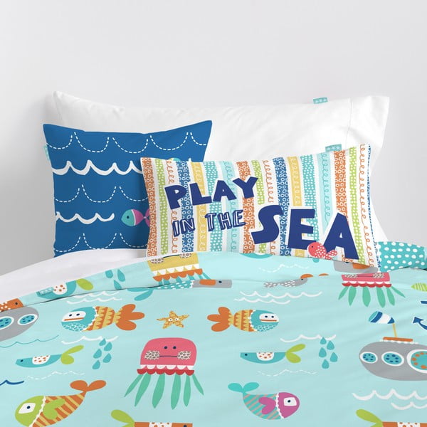 Biancheria da letto per bambini in cotone, 140 x 200 cm Sea Life - Moshi Moshi-image-3