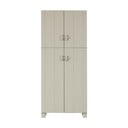 Armadio in pino grigio chiaro 90x210 cm Mees - Basiclabel