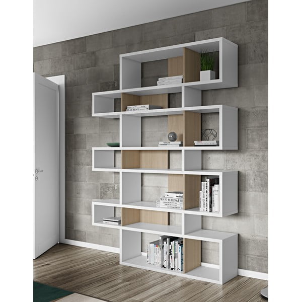 Libreria bianca in rovere 156x220 cm London - TemaHome-image-1