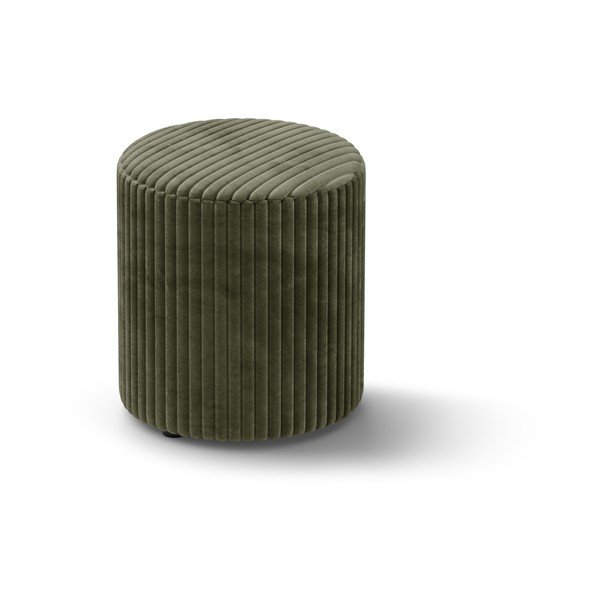 Poggiapiedi verde con rivestimento in velluto a coste Dia – Micadoni 