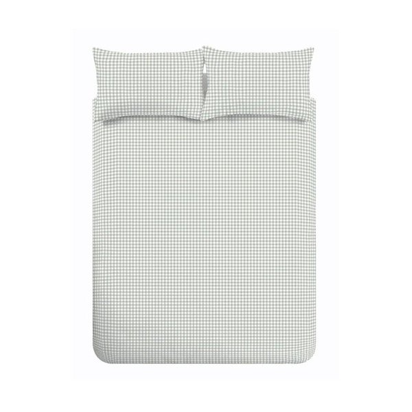 Set copripiumino e federa verde per letto matrimoniale 3 pezzi 200x200 cm Bamford Gingham Check – Catherine Lansfield
