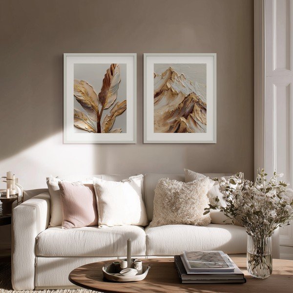 Dipinto stampato con cornice inclusa 40x50 cm Golden Strelitzia – Styler-image-1