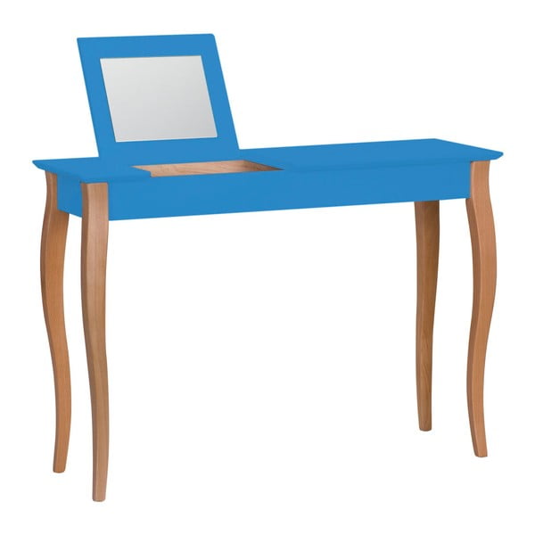 Comodino blu con specchio Lillo, larghezza 105 cm - Ragaba