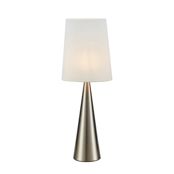 Lampada da tavolo in bianco e argento (altezza 64 cm) Conus - Markslöjd