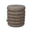 Poggiapiedi marrone con rivestimento in bouclé Fern – Dutchbone