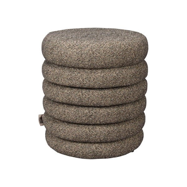 Poggiapiedi marrone con rivestimento in bouclé Fern – Dutchbone