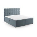 Letto boxspring azzurro con contenitore 180x200 cm Bali - Cosmopolitan Design