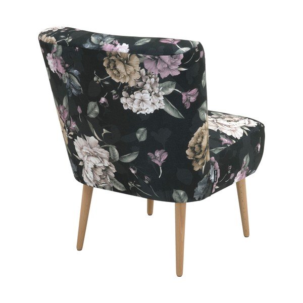 Poltrona a fiori blu scuro Fiona - Max Winzer-image-4