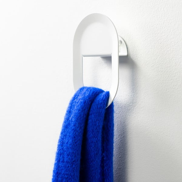 Gancio da parete bianco in acciaio Coucou – Spinder Design-image-2