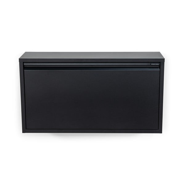 Scarpiera nera in metallo con ante ribaltabili/da parete 75x41x22 cm Billy – Spinder Design-image-2