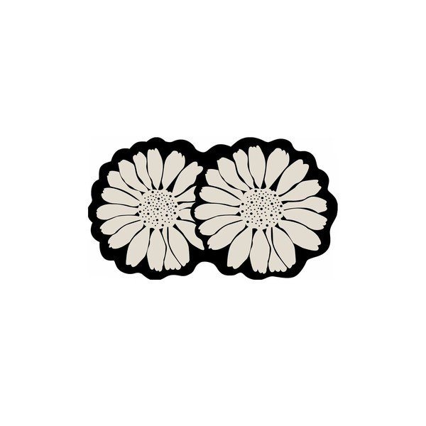 Tappetino per il bagno nero/color crema 70x120 cm Flor Extrana – Foutastic