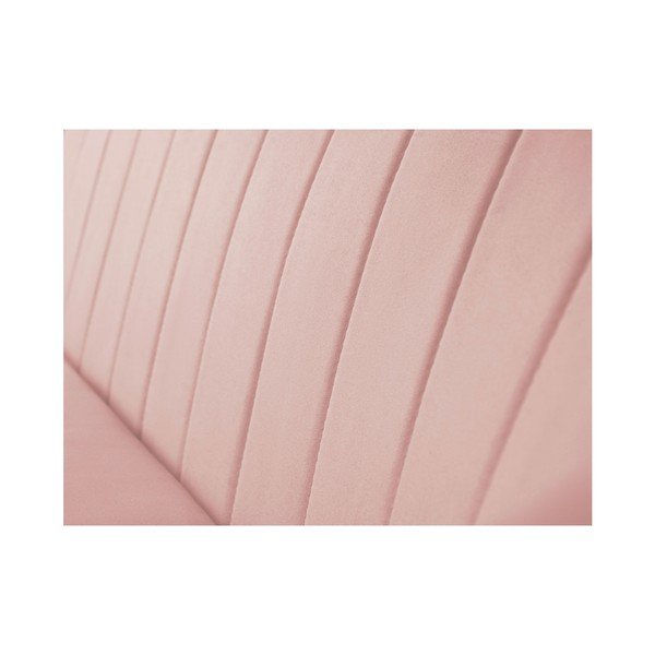 Divano rosa chiaro per due Toscane, gambe nere - Mazzini Sofas-image-4