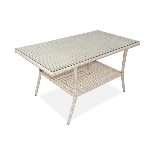 Set da giardino in rattan artificiale crema per 4 persone Newyork 160 - Floriane Garden-image-3