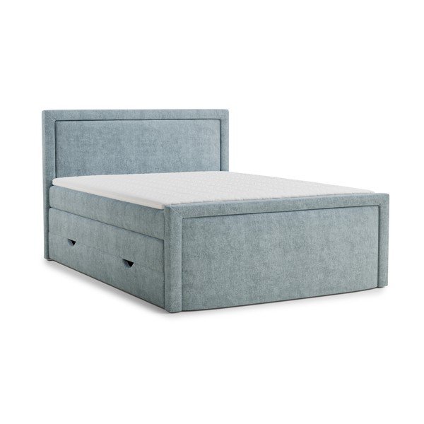 Letto boxspring azzurro con contenitore 180x200 cm Fresco – Maison de Rêve