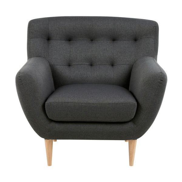 Poltrona Oswald grigio scuro - Actona-image-1