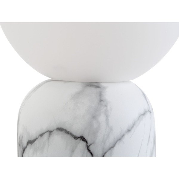 Lampada da tavolo bianca con decoro in marmo, altezza 32 cm Gala - Leitmotiv-image-3