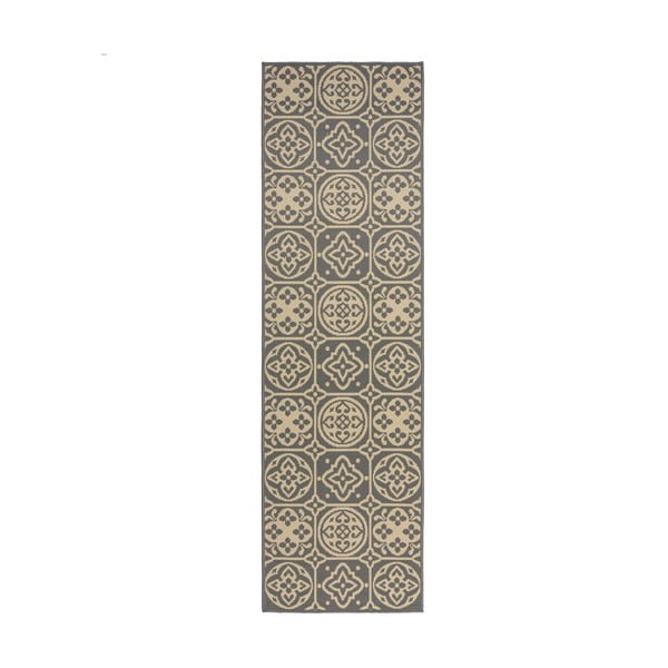 Tappeto grigio per esterni 66x230 cm Tile - Flair Rugs