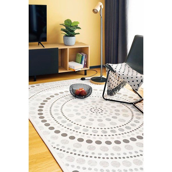 Tappeto bifacciale bianco e grigio , 70 x 140 cm Oola - Narma-image-1
