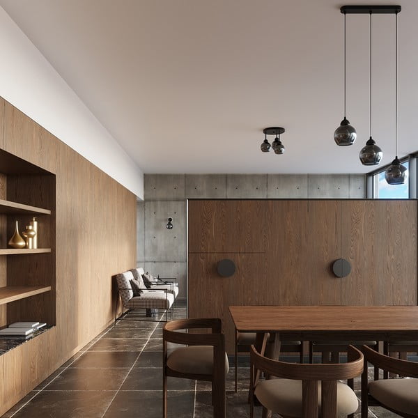 Lampada da soffitto nera ø 15 cm Grande - Sollux-image-1