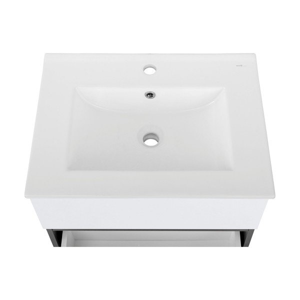 Mobile per bagno bianco-antracite da parete senza lavabo 60x52 cm Wisla - Støraa-image-4