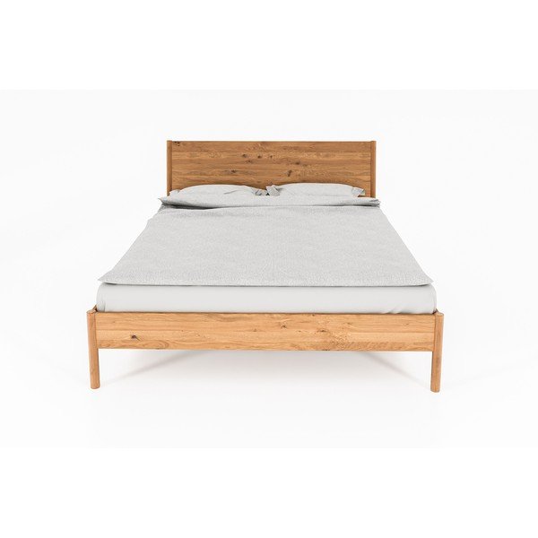 Letto singolo in legno di quercia 90x200 cm in colore naturale Pola - The Beds-image-1