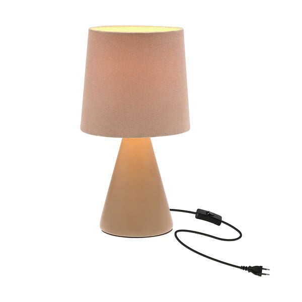 Lampada da tavolo beige con paralume in tessuto (altezza totale 24,5 cm) Satti – Candellux Lighting-image-4