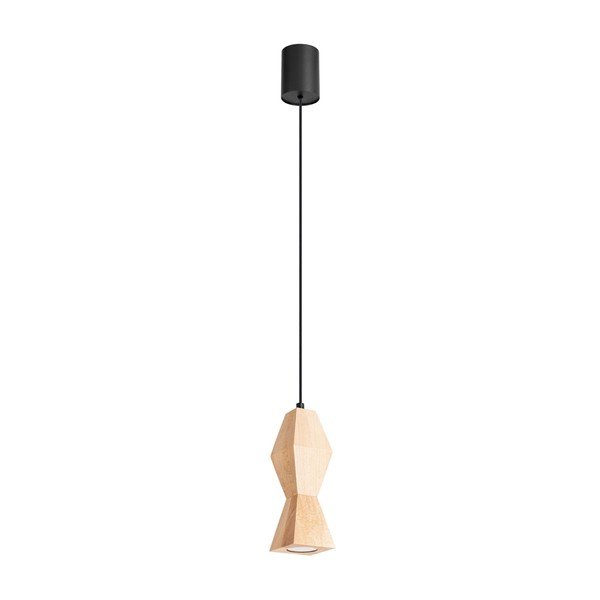 Lampadario di colore naturale in faggio massiccio ø 8 cm Cubo – Sollux
