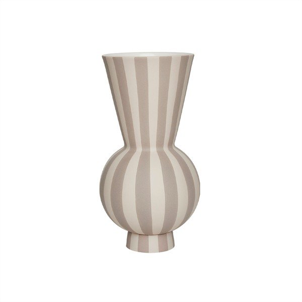 Vaso beige in gres fatto a mano (altezza totale 28 cm) Toppu – OYOY Living Design
