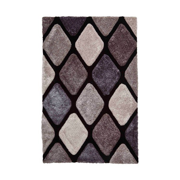 Tappeto Noble House a scacchi grigio, 120 x 170 cm - Think Rugs