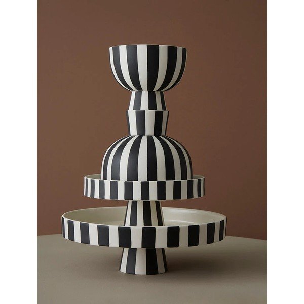 Ciotolina da portata bianca e nera in gres Toppu – OYOY Living Design-image-2