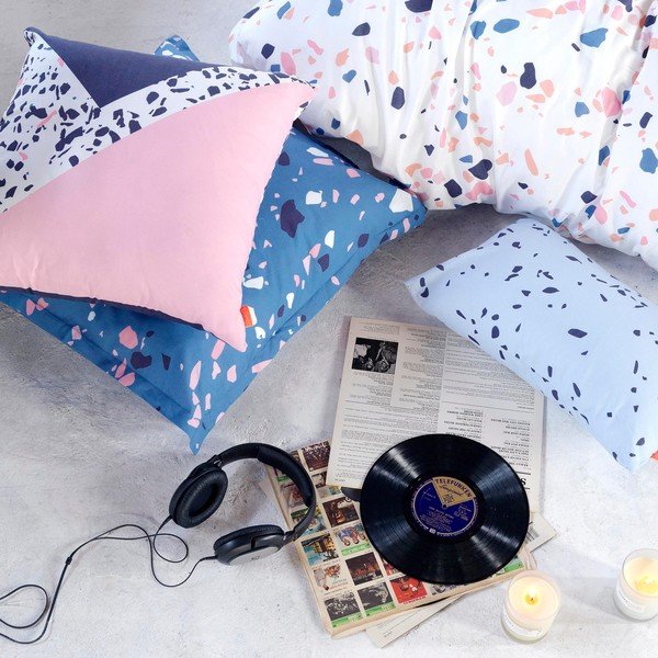 Federa in cotone, 60 x 60 cm Terrazzo - Blanc-image-2