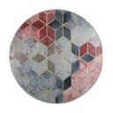 Tappeto rotondo lavabile rosa e grigio chiaro ø 120 cm - Vitaus