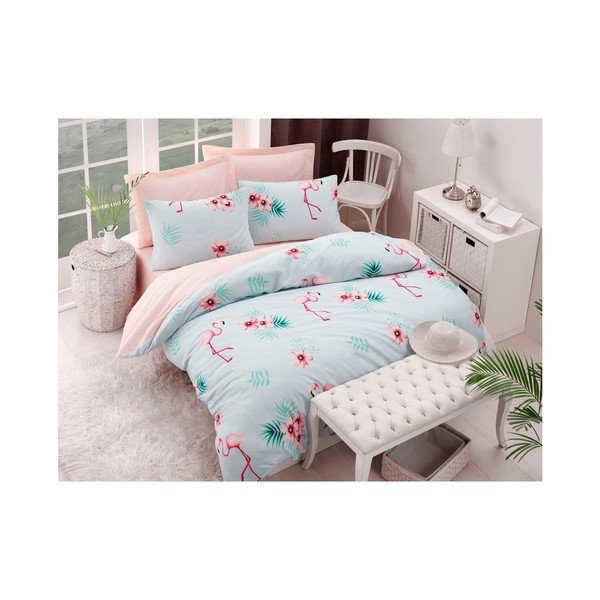 Biancheria da letto singola in cotone Puresso Ligno, 140 x 200 cm - Mijolnir