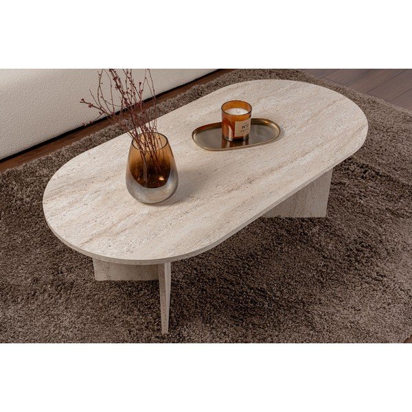 Tavolino da salotto beige semilucido 60x119 cm Sable – Kalune Design-image-4