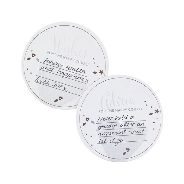 Sottobicchieri per gli invitati al matrimonio con spazio per un messaggio - Busy B-image-2