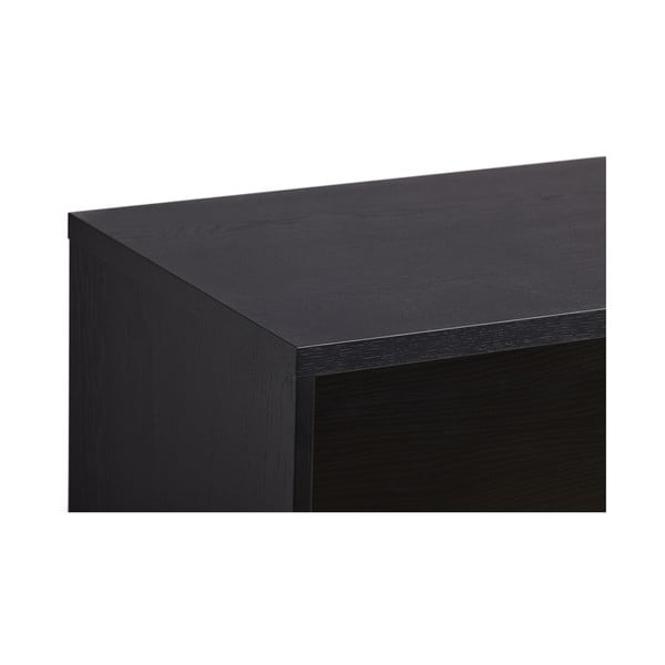 Cassettiera bassa nera in rovere 188x75 cm Ende - Woodman-image-1